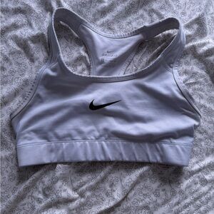 Nike White Racerback Sports Bra - Supportive Athletic Design